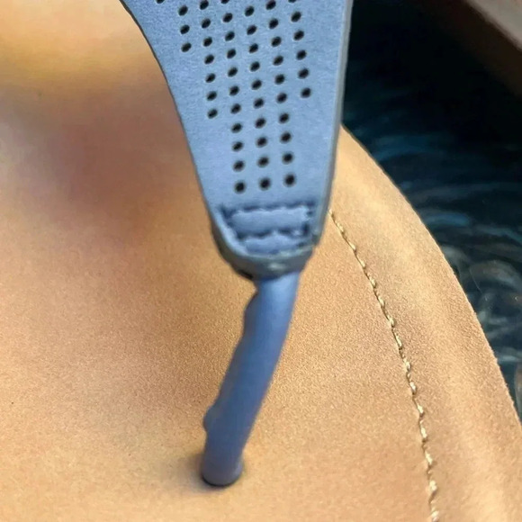 Soda Perforated Faux Leather  Flip Flop Sandals - Picture 6 of 11